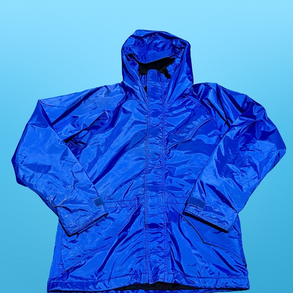 Marmot State of the Sport Gore-Tex Rain Jacket Blue Vintage Mens Shell